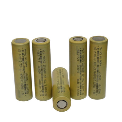 가전제품을 위한 500 번 고전력 재충전이 가능한 2000 mah 18650 베터리 셀