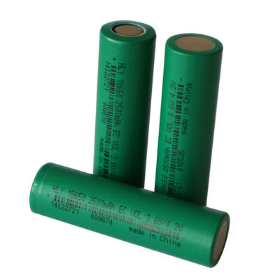 야외 에너지 저장 높은 방전 속도 18650 배터리 Li 이온 팩 3.6V 2500 mah