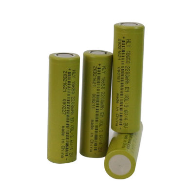 긴 수명 18650 베터리 셀, 3.6 볼트 2200 mah 리튬 배터리