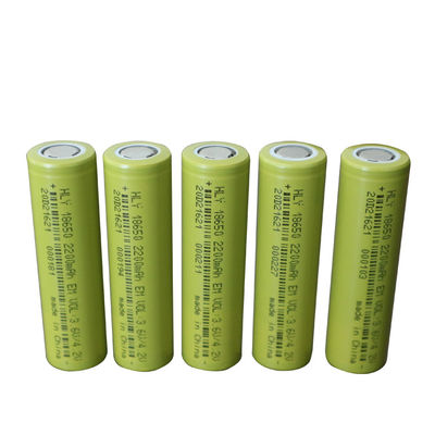 UN38.3 원통 높은 비율 18650 셀 배터리 3.6V 리튬 이온 전지 2200 mah 18650