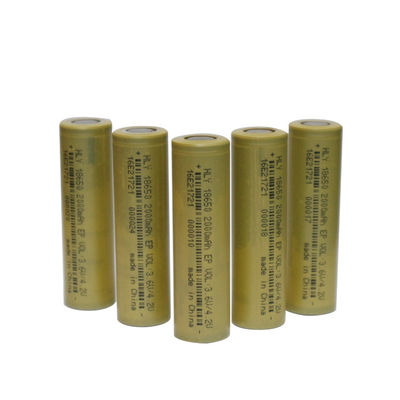 KC 18650 원통 충전식 리튬 이온 바테리고 에너지 밀도 3.6V 2000mAh