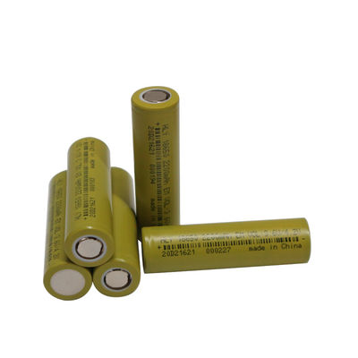 고전력 2200 mah 18650 배터리 3.6 볼트 리튬 이온 전지 500 사이클