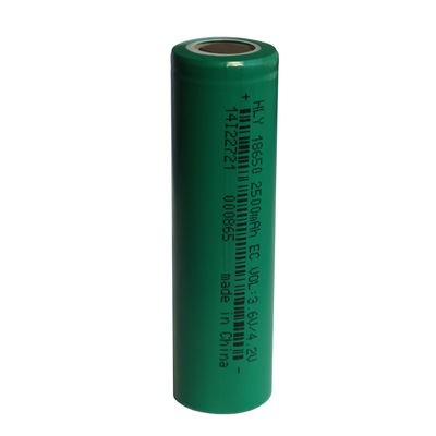 전기 자동차를 위한 3.6v 2500 mah 재충전이 가능한 리튬 이온 배터리 전지 18650