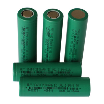 레사이클러블 3.6 볼트 2500 mah 18650 배터리 재충전이 가능한고 에너지 밀도