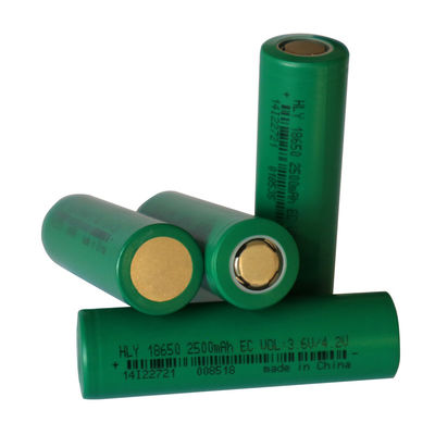 섬광을 위한 고전력 18650 리튬 이온 전지 3.6v 2500 mah 전지