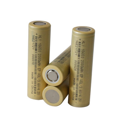 단말기 파워 원통 밝은 섬광 리튬 이온 전지 셀 18650 2000mAh