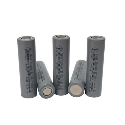 원통 18650 3.6 Ｖ 2600 mah 리튬 배터리 재충전이 가능한 높은 것 안전성