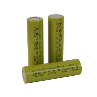 주도하는 섬광을 위한 EN62133 18650 3.6V 2200mAh 재충전이 가능한 태양 전지