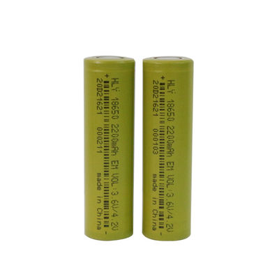 주도하는 섬광을 위한 EN62133 18650 3.6V 2200mAh 재충전이 가능한 태양 전지