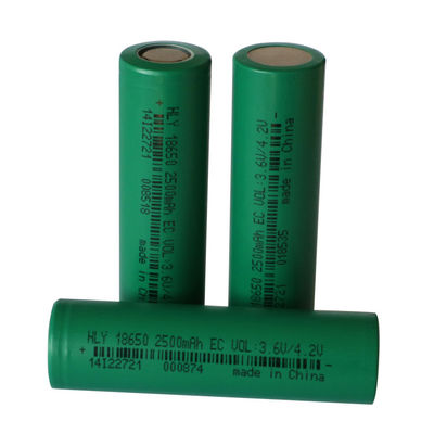 2500mAh 3.6V 주문 제작된 재충전이 가능한 태양 전지 18650 전원 셀