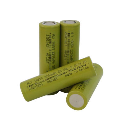 500 사이클 18650 리튬 배터리 2200 mah 3.7 Ｖ 재충전 전지 높은 비율