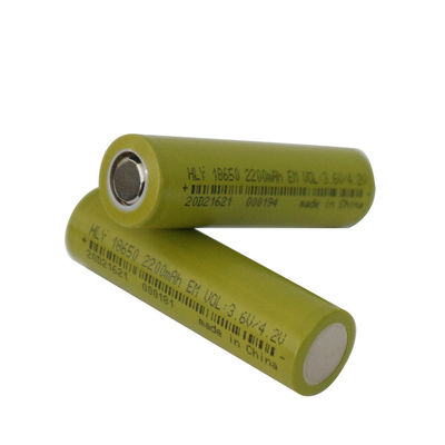3.6V 원통 높은 안전 리튬이온 재충전형 배터리 세포 2200 mah 18650