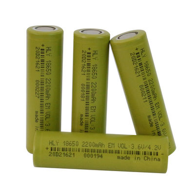 500 사이클 18650 리튬 배터리 2200 mah 3.7 Ｖ 재충전 전지 높은 비율